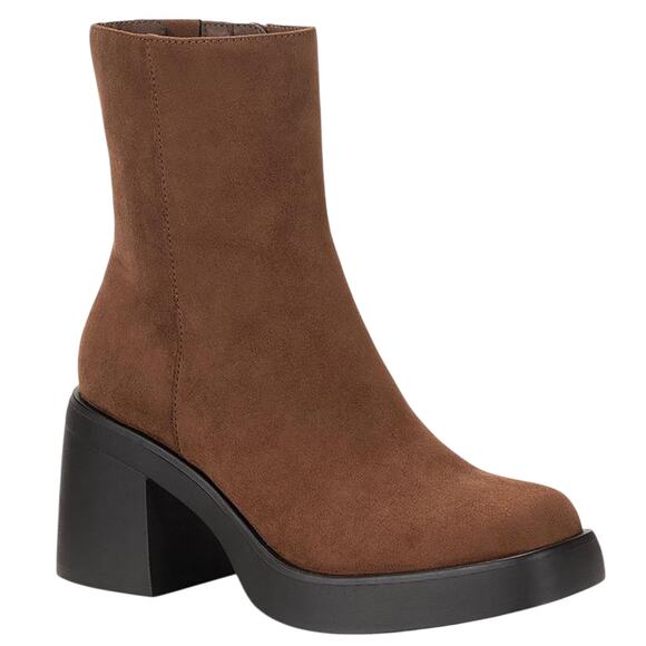 Sun + Stone Shoes - Sun + Stone Women's Tiannaa Platform Boots Russet Brown Size 9